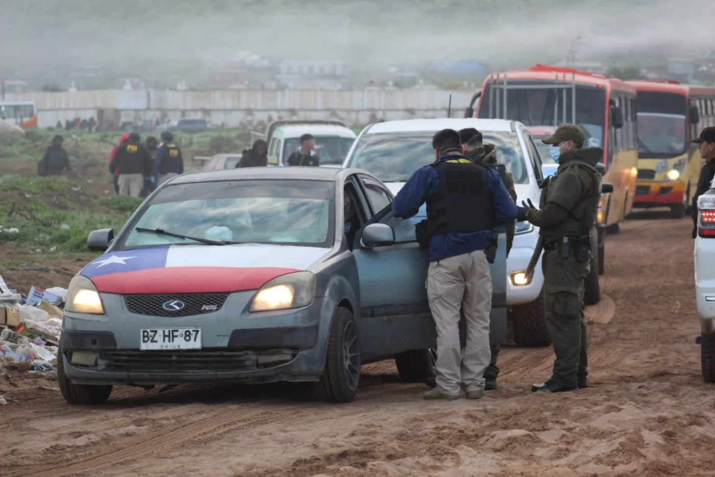La frontera llegó al asentamiento